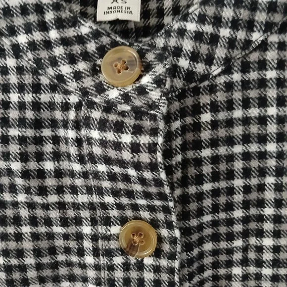 J.Crew Women's Size Xs Small Dress Flannel Checkered Puff Sleeve Pockets Buttons - Picture 6 of 15